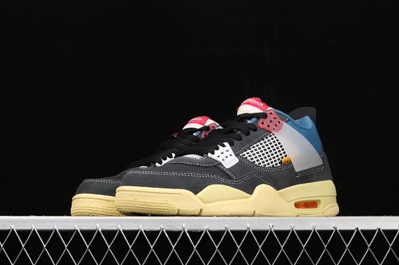 All categories Air Jordan Jordan series basketball shoes Air Jordan 4 G version Union LA x Air Jordan 4 Retro "Off Noir" AJ4 Joe 4 Union Gray and Blue Knights DC9533-001